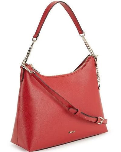 DKNY Classic Faux Leather Bryant Hobo Bags - Metallic