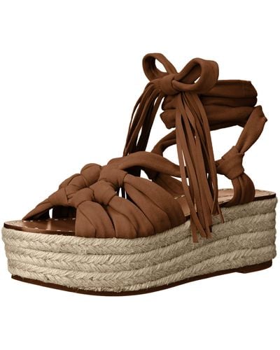 Sigerson Morrison Cosie Espadrille Wedge Sandal - Brown