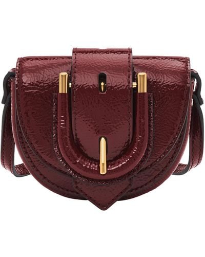 Fossil Harwell Micro Flap Crossbody - Red