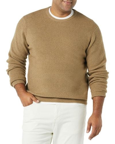 Amazon Essentials Long-sleeve Waffle Stitch Crewneck Sweater - Natural