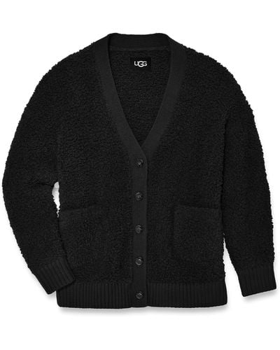 UGG Sherell Cloudfluff Cardigan Sweater - Black