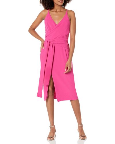 Dress the Population Kiara Crepe Midi Dress - Pink