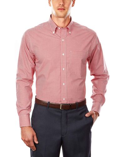 Tommy Hilfiger Non Iron Regular Fit Gingham Buttondown Collar Dress Shirt - Multicolor