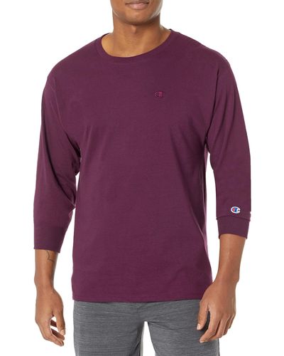 Men's Champion Purple ECU Pirates Football Jersey Long Sleeve T-Shirt
