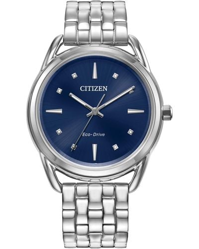 Citizen Classic Eco-drive Watch With Stainless Steel Strap - Metallic