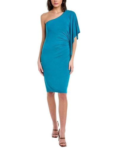 Trina Turk One Shouder Jersey Dress - Blue