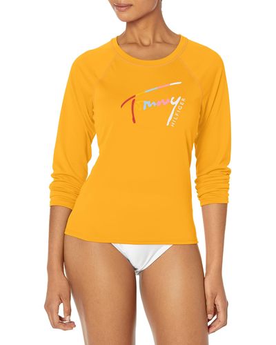 Tommy Hilfiger Standard Tankini Swimsuit Top - Yellow