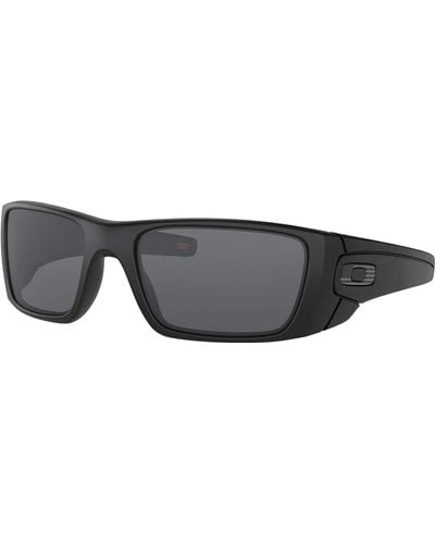 Oakley SI Fuel Cell Matte Black/Grey Tonal Flag Sonnenbrille Sunglasses - Schwarz
