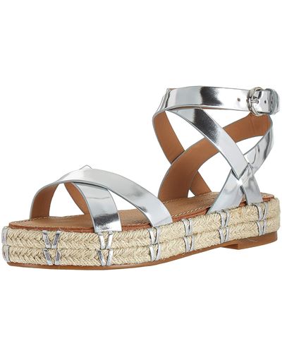 Sigerson Morrison Silver Jacky Espadrille Platform Sandals - Metallic