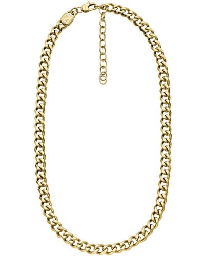 Fossil Stainless Steel Gold-tone Bold Chain Necklace - Metallic