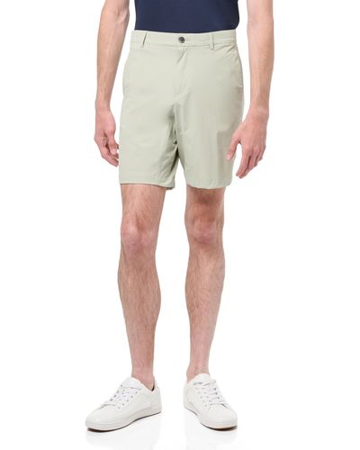 Perry Ellis Solid Tech Shorts With Four Pockets - Natural