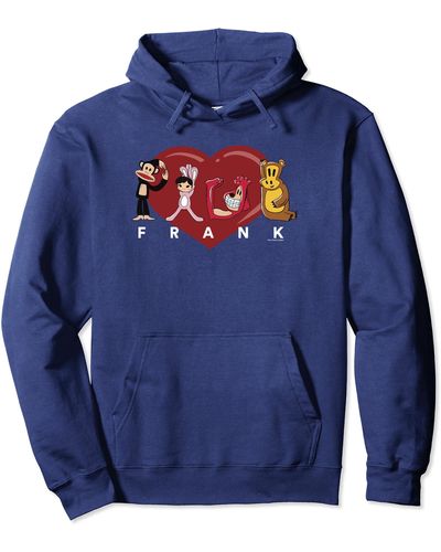 Paul Frank Valentine's Day Heart Group Shot Pullover Hoodie - Blue