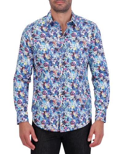 Robert Graham 's Fleming Long-sleeve Button-down Shirt - Blue