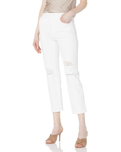 PAIGE Sarah Specialty Coin Straight Ankle Jean - White