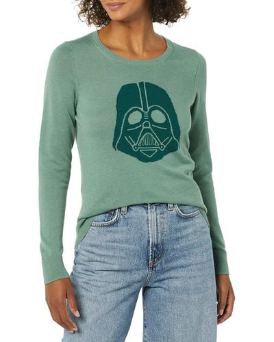 Amazon Essentials Disney | Marvel | Star Wars Leichte Pullover mit Rundhalsausschnitt - Grün