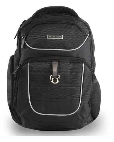 Perry Ellis Professional Laptop Backpack - 9-Pocket Business Bag, Fits 15" Laptop, Padded Straps, Luggage Handle Pass-Through