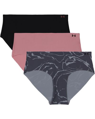 Under Armour S 3-pack Pure Stretch No Show Hipster Underwear - Multicolor