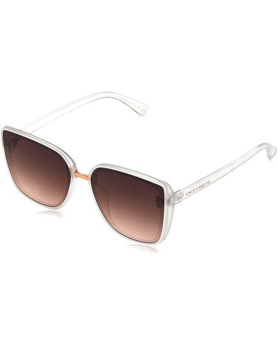 Vince Camuto Vc975 Stylish Flush Lens 100% Uv Protective Cat Eye Sunglasses. Luxe Gifts For Her - Black