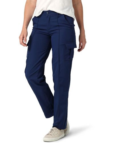 Lee Jeans Flex To Go Mid Rise Seamed Cargo Pant - Blue