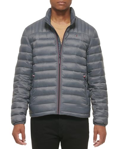 Tommy Hilfiger Ultra Loft Lightweight Packable Puffer Jacket - Gray