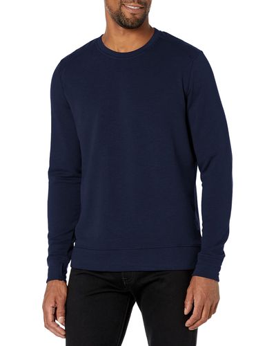 Jockey Mens Cozy Fleece Long Sleeve Pullover Sweatshirt - Blue