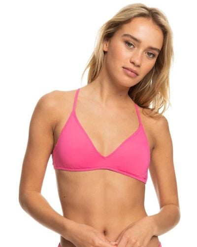 Roxy Beach Classics Athletic Bikini Top - Pink