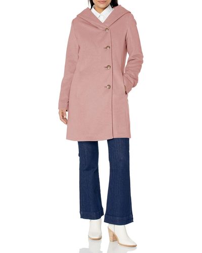 Cole Haan Wool Slick Oversized Hood - Pink