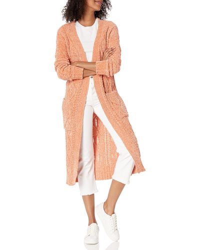 Kendall + Kylie Kendall + Kylie Long Cable Knit Duster - White