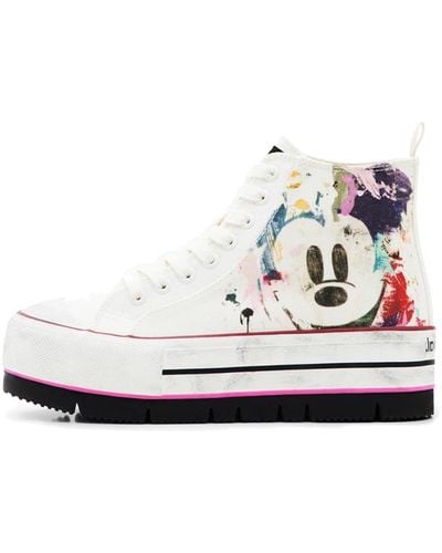 Desigual 4 Fabric High Shoes_sneaker Boot_micke 1000 White
