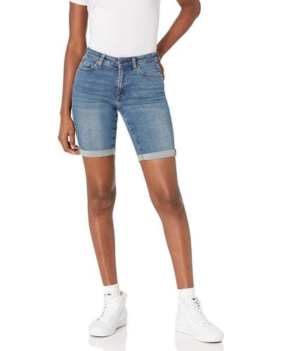 Amazon Essentials Shirt Van 25,4 Cm Denim Bermuda Short,middelgroot Wassen,6 - Blauw