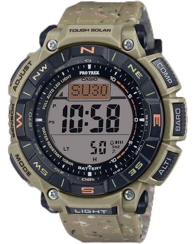 G-Shock Pro Trek Tough Solar Environmentally Friendly Bio-based Resin Digital Watch Prg-340-sc-5cr - Gray