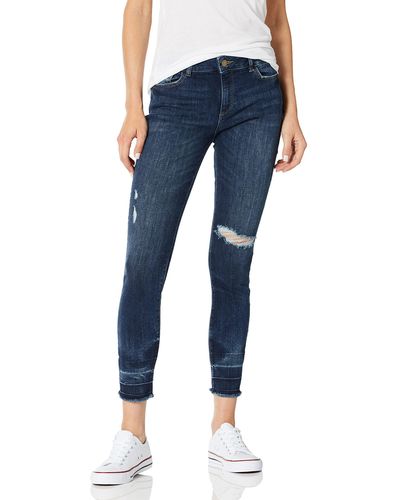 DL1961 Margaux Mid Rise Ankle Skinny Jeans - Blue