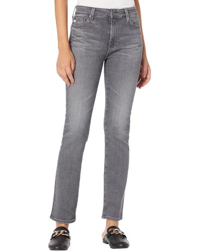 AG Jeans Mari High-rise Slim Straight In 16 Years Division - Gray