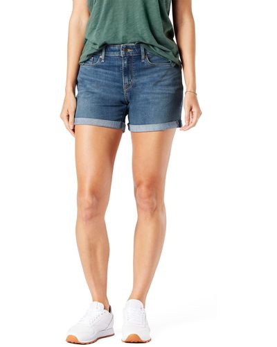 Signature by Levi Strauss & Co. Gold Label Mid-rise Shorts - Blue