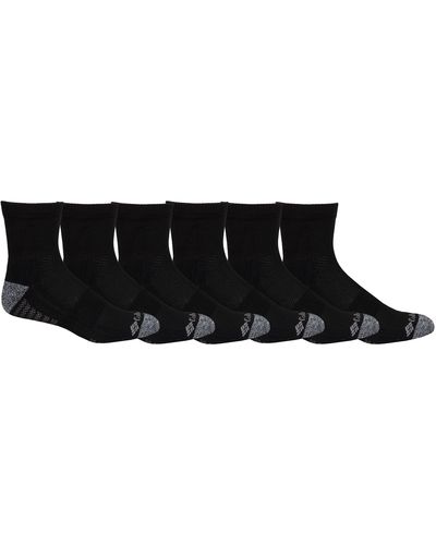 Columbia 1/2 Cushion Quarter Arch Support Poly Blend Socks - Black