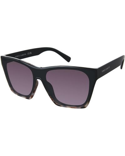 Vince Camuto Vc1089 Shield 100% Uv Protective Square Sunglasses. Luxe Gifts For Her - Black