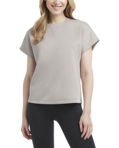 Danskin Short Sleeve Scuba T-shirt - Gray