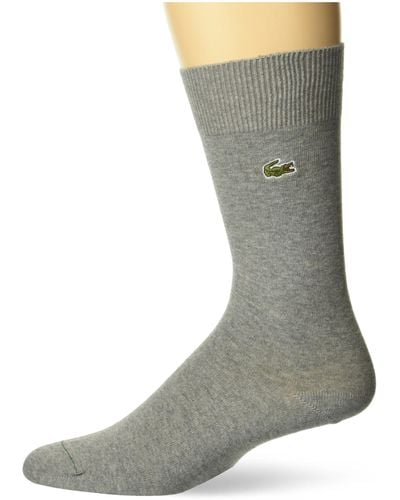 Lacoste S 3 Pack Ribbed Socks - Gray