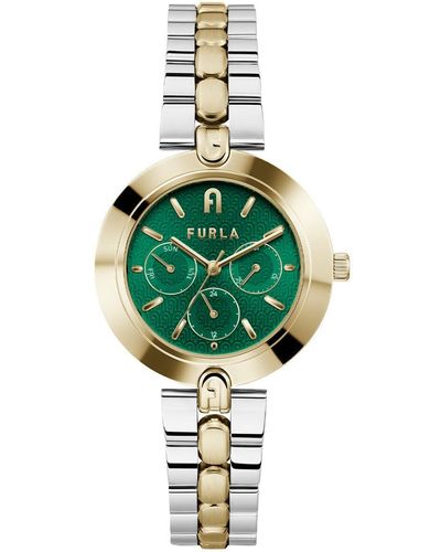 Furla Stainless Steel & Gold Tone Bracelet Watch - Green
