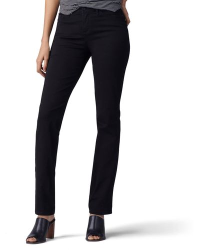 Lee Jeans Ultra Lux Comfort With Flex Motion Straight Leg Jean Black 18 Medium