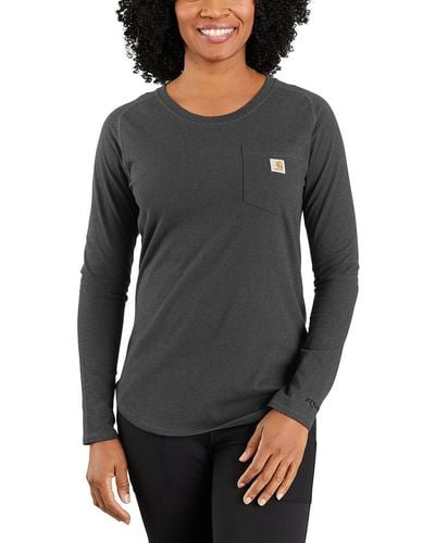 Carhartt Force Relaxed Fit Midweight Long-sleeve Pocket T-shirt - Gray
