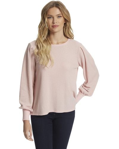 Jessica Simpson Wilder Pleat Sleeve Sweater - Natural