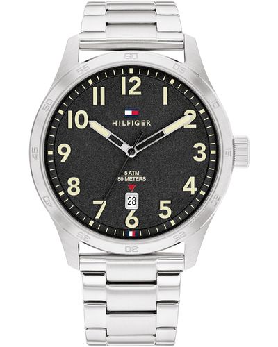 Tommy Hilfiger Stainless Steel Watch: Classic Appeal For Outdoor Adventures - Black