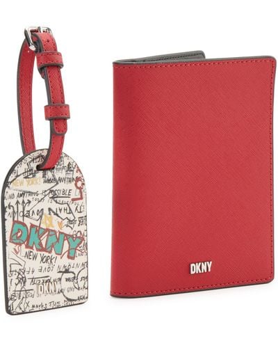 DKNY Casual Phoenix Travel Set Classic Wallet - Red