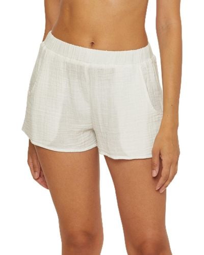 Trina Turk Standard Serene Fringe Shorts - White