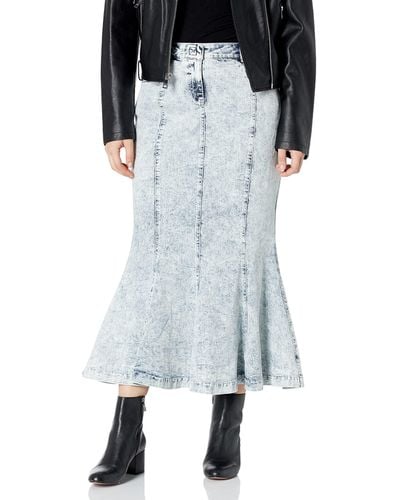 Norma Kamali Fishtail Jean Skirt - Black