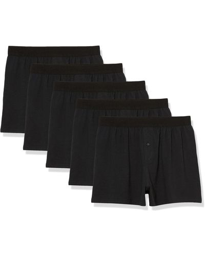 Amazon Essentials Cotton Jersey Boxer Short - Black