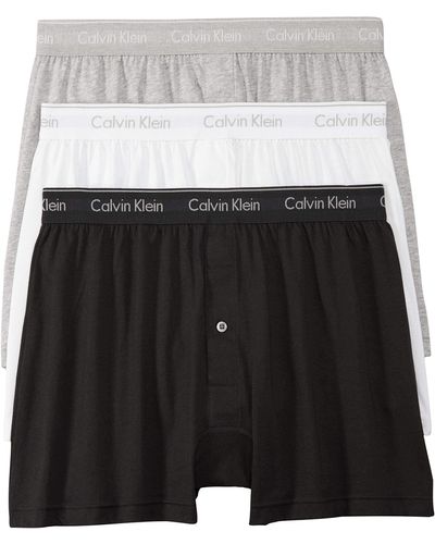 Calvin Klein Cotton Classics 3-pack Knit Boxer - Black