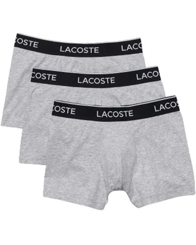 Lacoste 3 Pack Boxer Shorts - Gray
