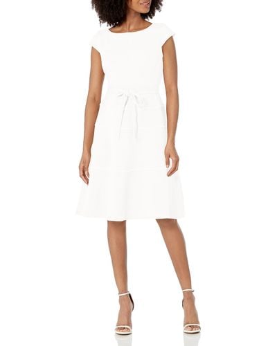 Anne Klein Pique Dress - White
